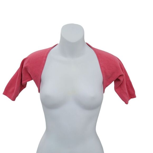 2/$20 BEBE Pink Shoulder Cardigan Top Size: Small - Picture 1 of 6